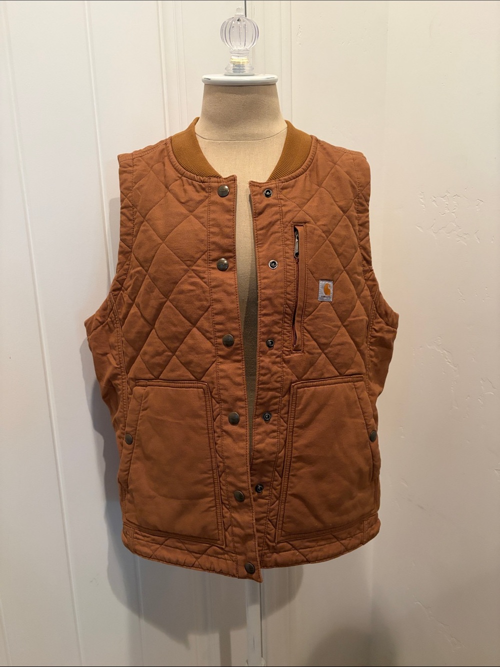 Carhartt Kids Quilted Rust Brown Work Vest